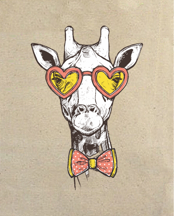 Hipster Giraffe Krepšys